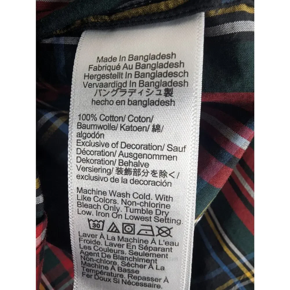 NWT J.Crew Stewart Tartan Plaid Relaxed Cotton Button Down Pajama Top